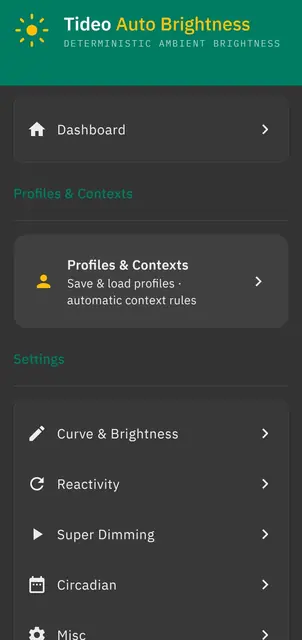 Screenshot 4 von Tideo Auto Brightness