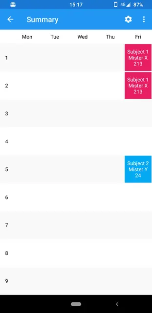 Screenshot 2 of Timetable