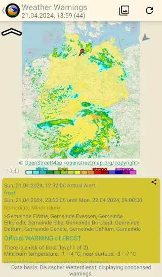 Screenshot 2 of Tiny Weather Forecast Germany