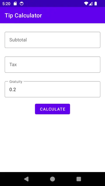 Screenshot 1 of Tip Calculator
