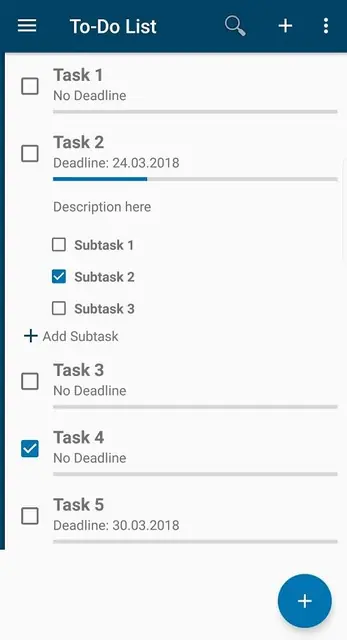 Screenshot 1 of Todo List (PFA)