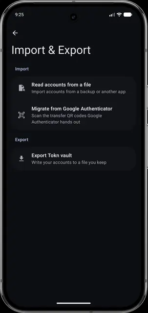Screenshot 2 of Tokn - MFA / 2FA authenticator