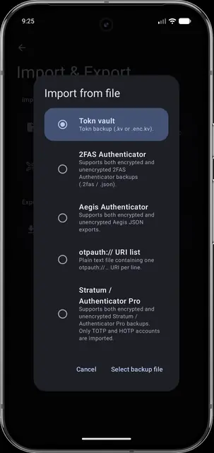 Screenshot 3 of Tokn - MFA / 2FA authenticator