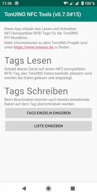 Screenshot 1 von TonUINO NFC Tools