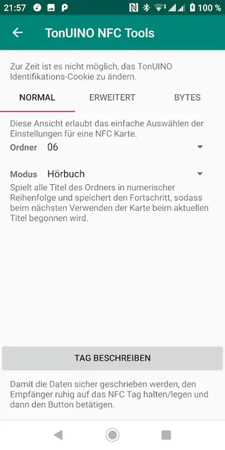 Screenshot 3 von TonUINO NFC Tools