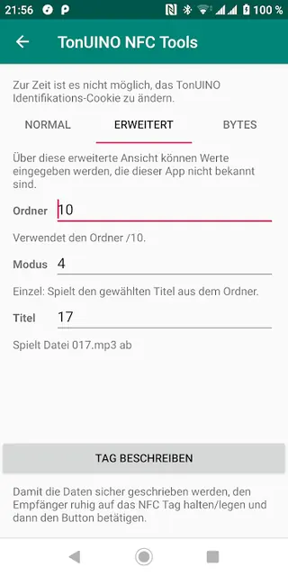Screenshot 4 von TonUINO NFC Tools