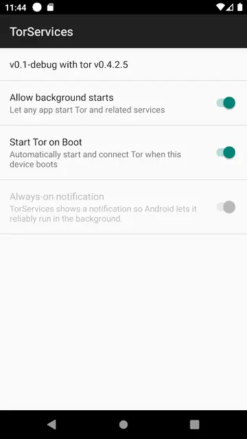 Screenshot 1 von TorServices (alpha)