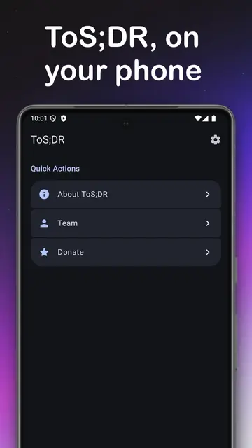 Screenshot 1 of ToS;DR
