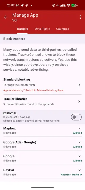 Screenshot 1 of TrackerControl
