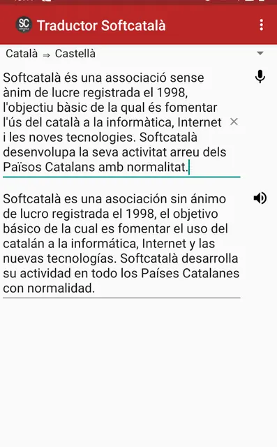 Screenshot 1 of Traductor Softcatalà