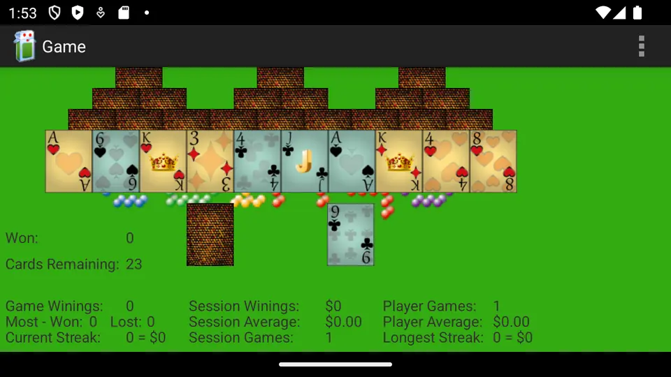 Screenshot 1 of Tri PeaksSolitaire for Android