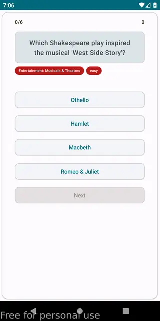 Screenshot 4 of Trivia App