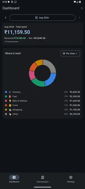 Screenshot 1 von TU Expense Tracker