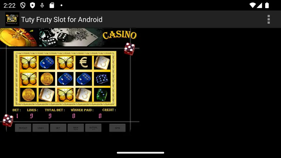Screenshot 1 of Tuty Fruty Slot for Android