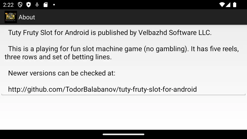 Screenshot 2 of Tuty Fruty Slot for Android
