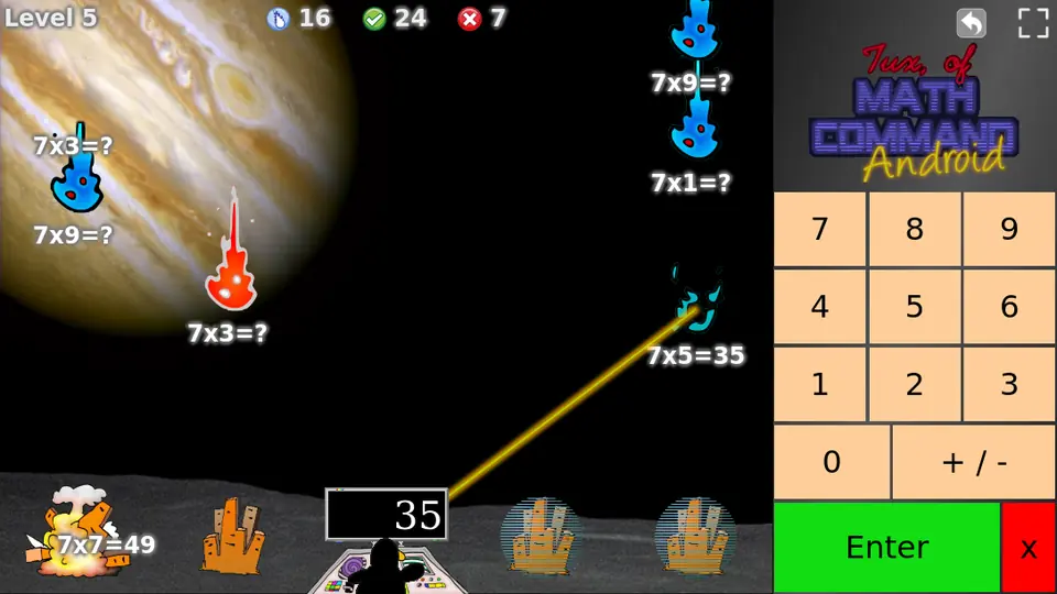 Screenshot 1 von Tux Math