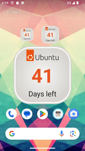 Screenshot 1 of Ubuntu Countdown Widget