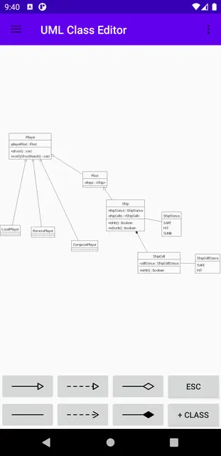 Screenshot 1 of UML Class Editor