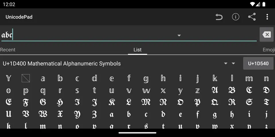 Screenshot 4 of UnicodePad