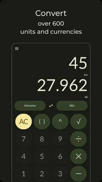Screenshot 2 of Unitto — calculator and unit converter