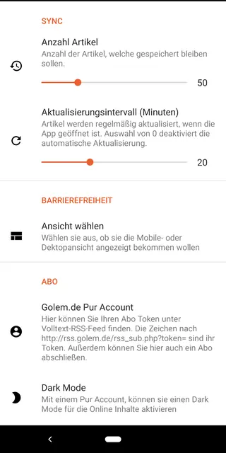 Screenshot 4 von Unofficial Golem.de Reader