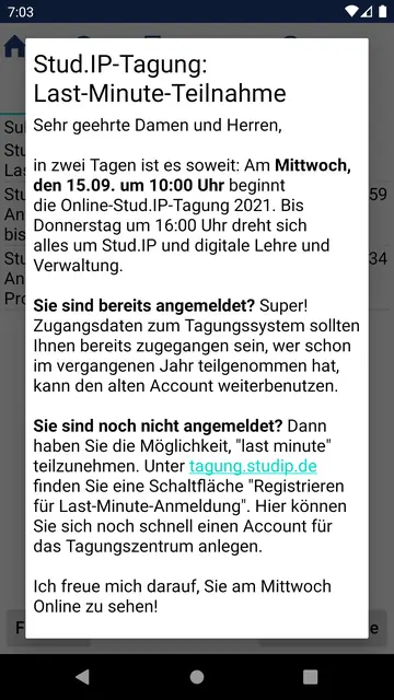 Screenshot 3 von unofficial Stud.IP-app