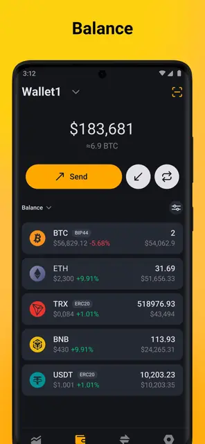 Screenshot 1 of Unstoppable Crypto Wallet
