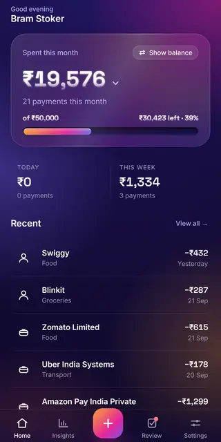 Screenshot 1 of UPI Expense Tracker