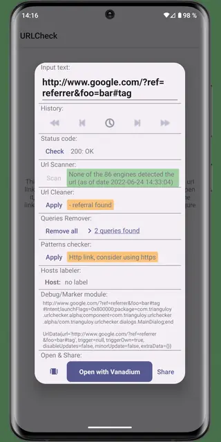 Screenshot 2 von URLCheck