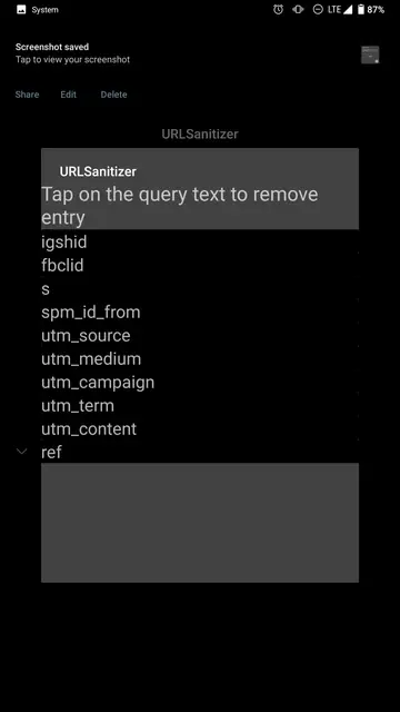 Screenshot 2 of URLSanitizer