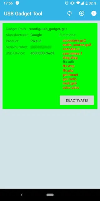 Screenshot 1 of USB Gadget Tool