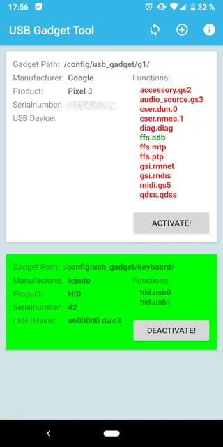Screenshot 3 of USB Gadget Tool