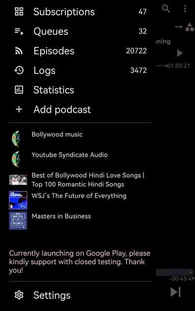 Screenshot 1 of UT.urn - YouTube facilitator for Podcini.A