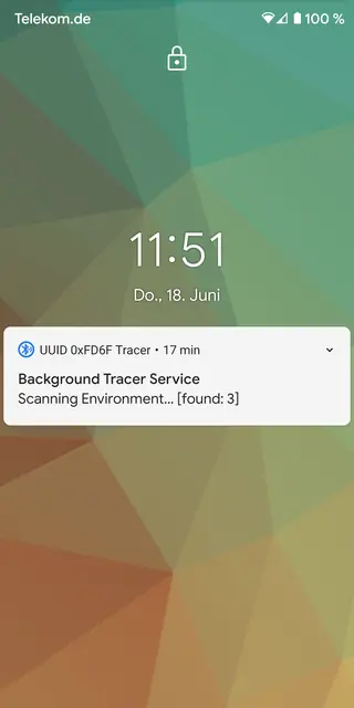 Screenshot 2 von UUID 0xFD6F Scanner