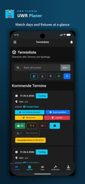Screenshot 3 of UWR Planer