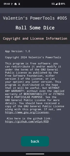 Screenshot 3 of Valentin's PowerTools #005 - Roll Some Dice