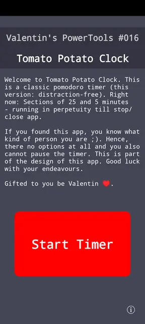 Screenshot 1 of Valentin's PowerTools #016 - Tomato Potato Clock