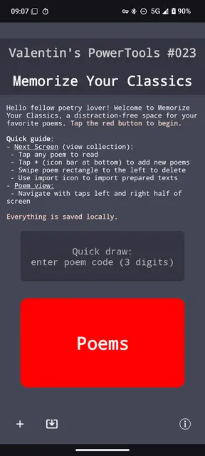 Screenshot 1 von Valentin's PowerTools #023 - MemorizeYourClassics