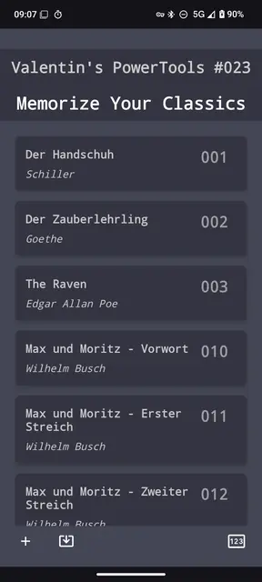 Screenshot 4 von Valentin's PowerTools #023 - MemorizeYourClassics