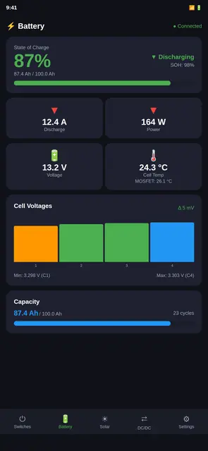 Screenshot 1 von VanAccess BMS Monitor