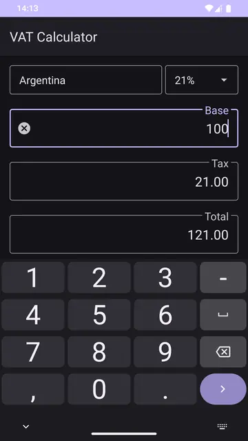 Screenshot 1 von VAT Calculator