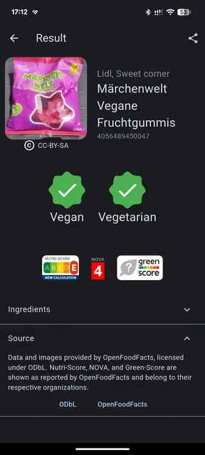 Screenshot 2 of Vegan Inspector