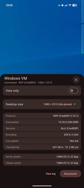 Screenshot 4 von Vento VNC/RDP Client