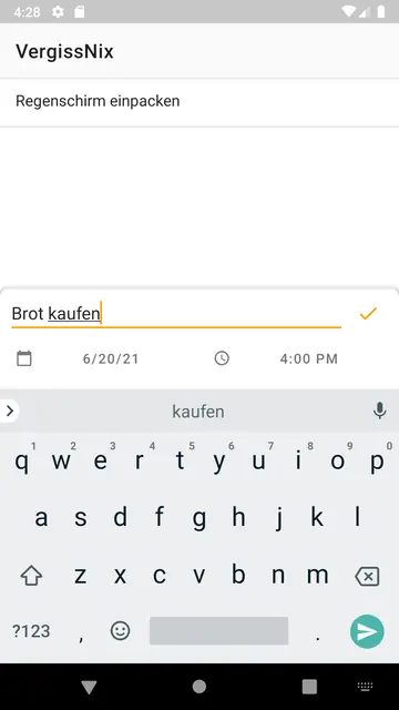 Screenshot 1 von VergissNix