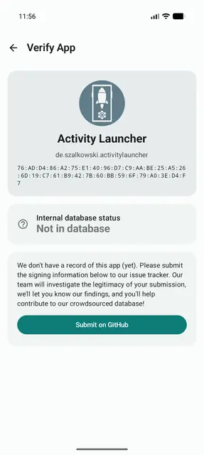 Screenshot 1 von Verified Apps