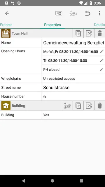 Screenshot 3 of Vespucci - an OSM Editor