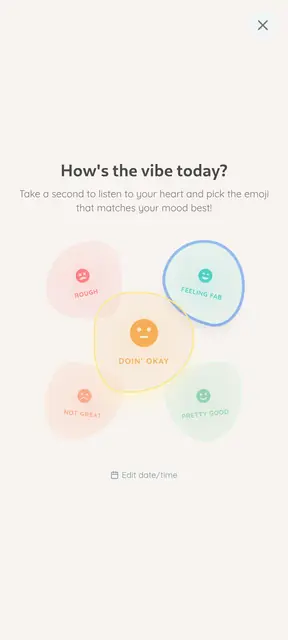 Screenshot 1 von Vibecheck: Private Mood Tracker