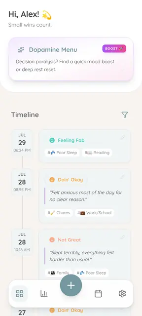 Screenshot 2 von Vibecheck: Private Mood Tracker