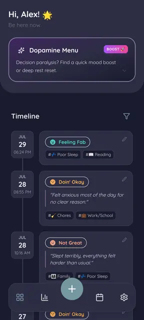 Screenshot 3 von Vibecheck: Private Mood Tracker