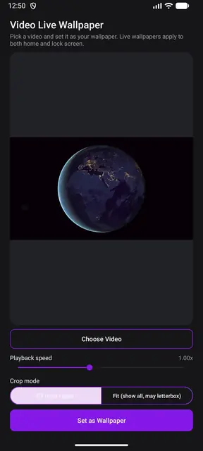 Screenshot 1 of Video Live Wallpaper